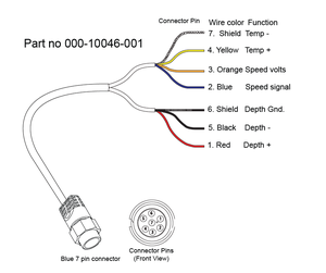 Navico 7 Pin Transducer Adapter - Bare wires