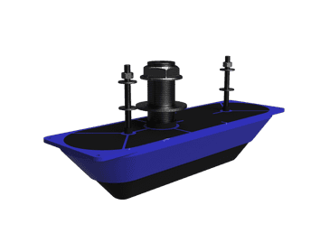 Navico StructureScan® 3D vienas nerūdijančio plieno per korpusą montuojamas daviklis
