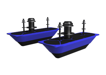 Navico StructureScan® 3D dvigubi nerūdijančio plieno per korpusą davikliai