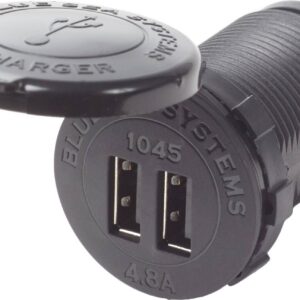 Blue Sea Systems 12/24 V DC pesa kahe USB-väljundiga 4.8 A