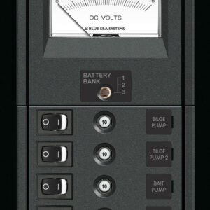 Blue Sea Systems Panel 360 DC 4POS SW CLB VMTR V