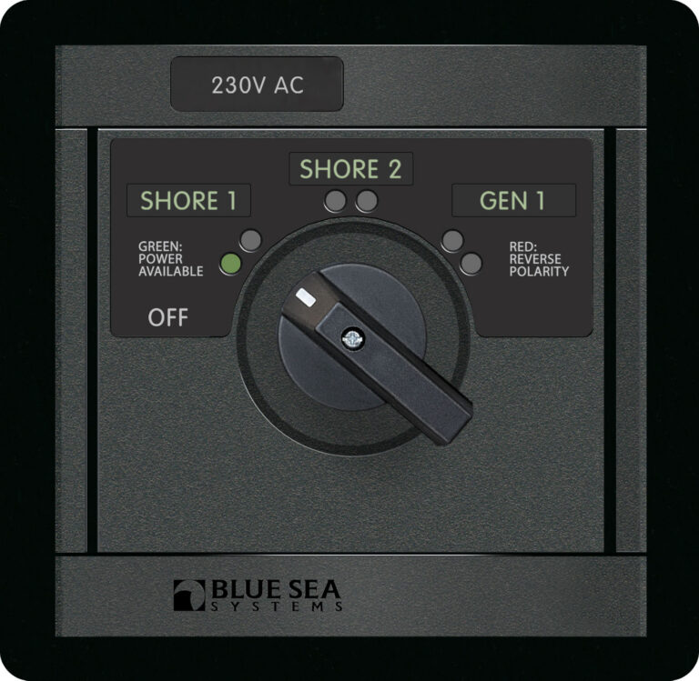 Blue Sea Systems AC pöördlüliti paneel 230 V/30 A OFF+3