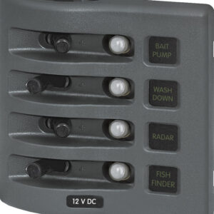 Blue Sea Systems PANELIS WD 12VDC CLB 4POS PELĒKS