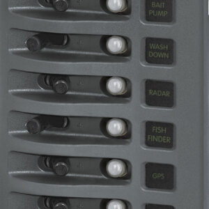 Blue Sea Systems PANELIS WD 12VDC CLB 6POS PELĒKS