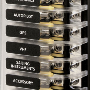 „Blue Sea Systems“ saugiklių blokas 3AG 6 grandinių su įžeminimu
