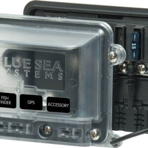 „Blue Sea Systems“ ST-BLADE vandeniui atsparus saugiklių blokas