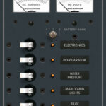 Blue Sea Systems PANEL DC 5POS V/AMTR