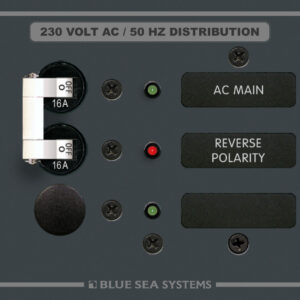 Blue Sea Systems PANELIS 230VAC 3POS AR GALVENO TĪKLU