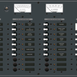 Blue Sea Systems paneel 230 V AC 10 positsiooni / 12 V DC 30 positsiooni