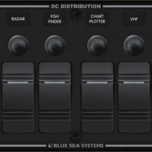 Blue Sea Systems Panelis H2O 12VDC CLB 8POS BLK H