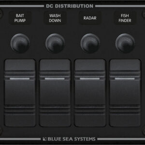 Blue Sea Systems Panelis H2O 12VDC CLB 4POS BLK H