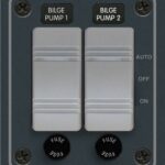 Blue Sea Systems PANELIS 12/24VDC BILSTENAS SŪKNIS 2 HORZ