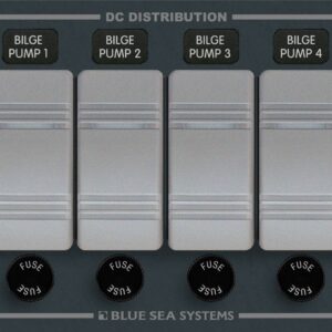 „Blue Sea Systems“ skydelis 12/24VDC triukšmo siurblys 4 horizontaliai