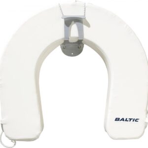 Holder for horseshoe buoy;