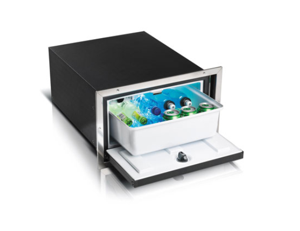 BRK35PX, Stainless steel drawer refrigerator with push-turn lock, 35L, 12/24Vdc, External