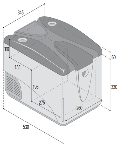 C29M, Portable refrigerator with mechanical thermostat, 29L, 12/24Vdc - Image 3