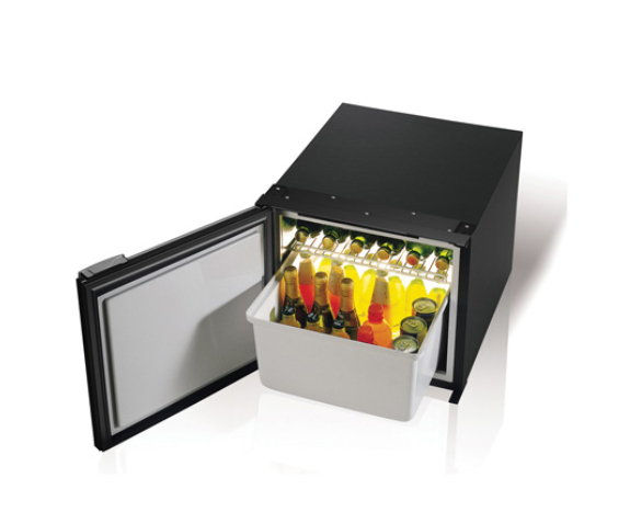 C47, Drawer refrigerator with Airlock system - BLACK -, 47L, 12/24Vdc, External