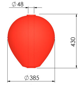 POLYFORM Bar buoy CC2 red; 385 mm x 430 mm