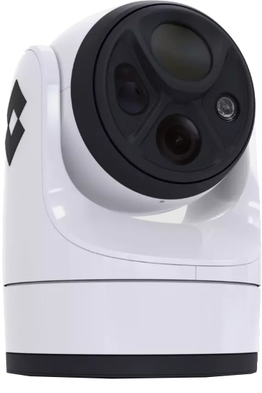 M460 3 asu stabilizēta termālā kamera (640 x 480, 30 Hz PAL/NTSC, 6–24° skata leņķis) ar QHD krāsu vāja apgaismojuma kameru un 2° LED prožektoru