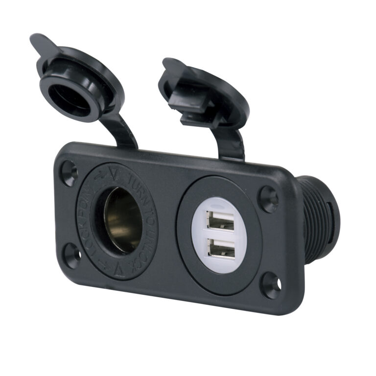 Marinco 12V dvigubas USB ir lizdas