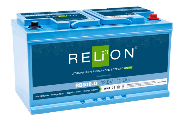 Relion 12.8V 100Ah DIN 4SC LiFePO4 akumuliatorius