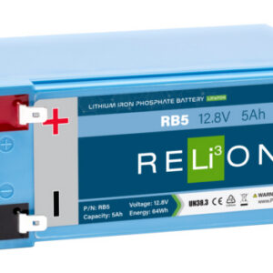 „Relion“ 12,8 V 5 Ah F2 terminalo LiFePO4 akumuliatorius