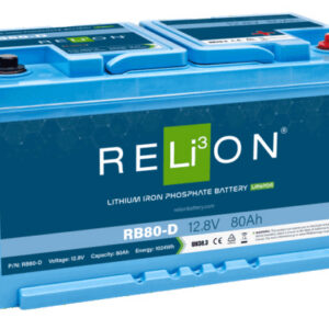 Relion 12.8V 80Ah DIN 4SC LiFePO4 akumuliatorius