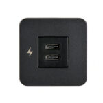 TILE - USB-C / USB-C Interiors Charging Socket 12/24V - Black Bezel